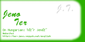 jeno ter business card